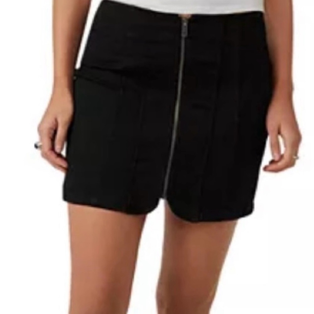 Free People Layla Stretched Denim Mini Skirt